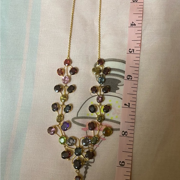 Natural Multicolor Spinel Designer Necklace in 18K solid gold New - Picture 13 of 13